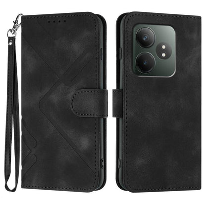 Line Pattern Skin Feel Leather Phone Case, For Realme GT7 Pro, For Realme 13 Pro / 13 Pro+ Global, For Realme GT 6 / GT 6T, For Realme C63 / C61 Global, For Realme  12 Lite / C67 4G Global, For Realme GT5 Pro, For Realme 10 Pro, For Realme 10 Pro+     ...