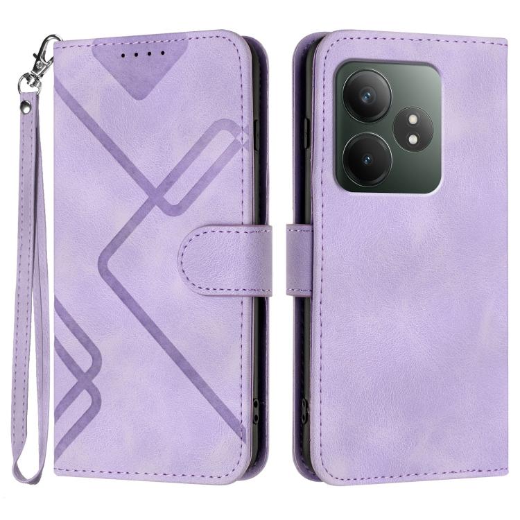 Line Pattern Skin Feel Leather Phone Case, For Realme GT7 Pro, For Realme 13 Pro / 13 Pro+ Global, For Realme GT 6 / GT 6T, For Realme C63 / C61 Global, For Realme  12 Lite / C67 4G Global, For Realme GT5 Pro, For Realme 10 Pro, For Realme 10 Pro+     ...
