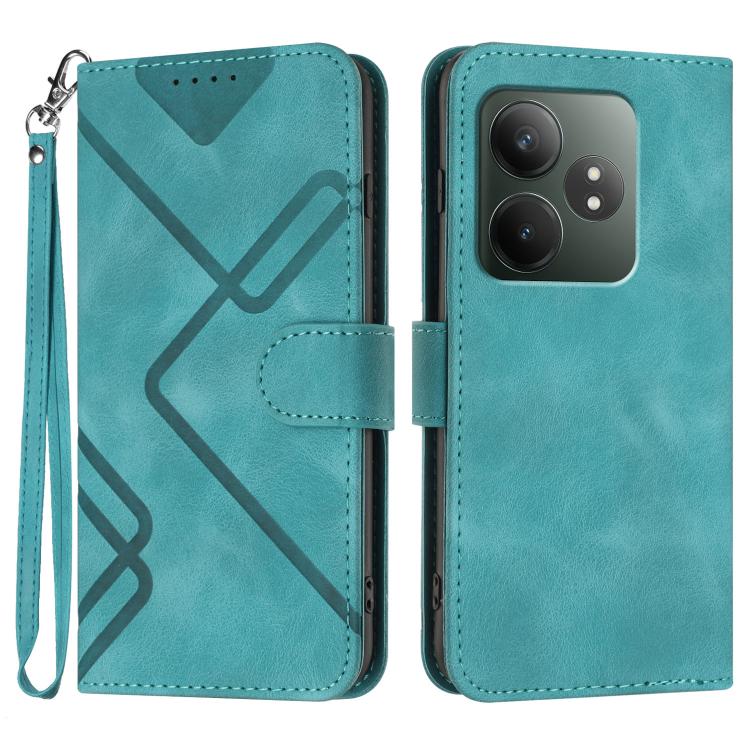 Line Pattern Skin Feel Leather Phone Case, For Realme GT7 Pro, For Realme 13 Pro / 13 Pro+ Global, For Realme GT 6 / GT 6T, For Realme C63 / C61 Global, For Realme  12 Lite / C67 4G Global, For Realme GT5 Pro, For Realme 10 Pro, For Realme 10 Pro+     ...