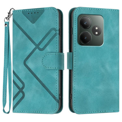 Line Pattern Skin Feel Leather Phone Case, For Realme GT7 Pro, For Realme 13 Pro / 13 Pro+ Global, For Realme GT 6 / GT 6T, For Realme C63 / C61 Global, For Realme  12 Lite / C67 4G Global, For Realme GT5 Pro, For Realme 10 Pro, For Realme 10 Pro+     ...
