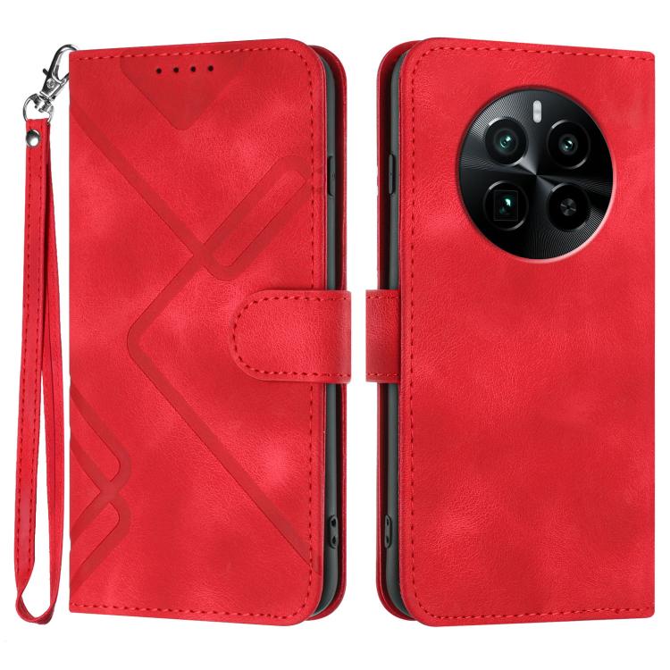 Line Pattern Skin Feel Leather Phone Case, For Realme GT7 Pro, For Realme 13 Pro / 13 Pro+ Global, For Realme GT 6 / GT 6T, For Realme C63 / C61 Global, For Realme  12 Lite / C67 4G Global, For Realme GT5 Pro, For Realme 10 Pro, For Realme 10 Pro+     ...