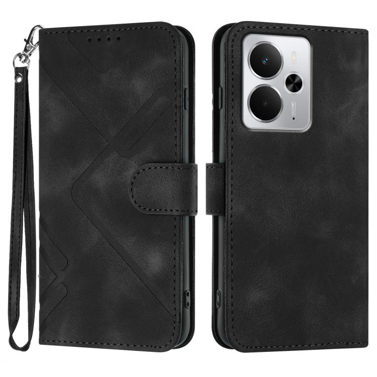 Line Pattern Skin Feel Leather Phone Case, For Realme 16T 5G, For Realme C100 4G, For Realme 15x 5G India / Realme C85 5G, For Realme P4 Pro 5G, For Realme P4 5G, For Realme 15T 5G, For Realme C71 India, For Realme 15 5G / Realme 15 Pro 5G             ...
