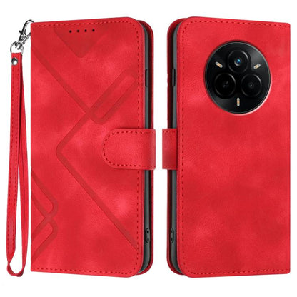 Line Pattern Skin Feel Leather Phone Case, For Realme 16T 5G, For Realme C100 4G, For Realme 15x 5G India / Realme C85 5G, For Realme P4 Pro 5G, For Realme P4 5G, For Realme 15T 5G, For Realme C71 India, For Realme 15 5G / Realme 15 Pro 5G             ...