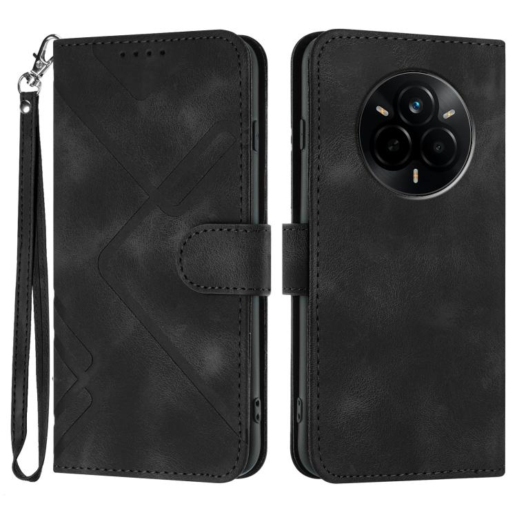 Line Pattern Skin Feel Leather Phone Case, For Realme 16T 5G, For Realme C100 4G, For Realme 15x 5G India / Realme C85 5G, For Realme P4 Pro 5G, For Realme P4 5G, For Realme 15T 5G, For Realme C71 India, For Realme 15 5G / Realme 15 Pro 5G             ...