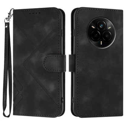 Line Pattern Skin Feel Leather Phone Case, For Realme 16T 5G, For Realme C100 4G, For Realme 15x 5G India / Realme C85 5G, For Realme P4 Pro 5G, For Realme P4 5G, For Realme 15T 5G, For Realme C71 India, For Realme 15 5G / Realme 15 Pro 5G             ...