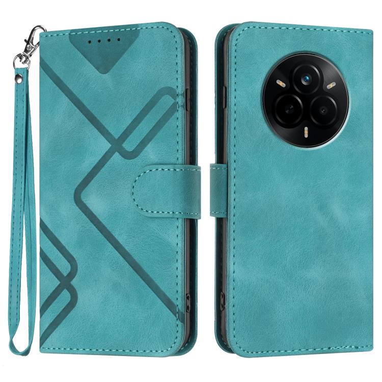 Line Pattern Skin Feel Leather Phone Case, For Realme 16T 5G, For Realme C100 4G, For Realme 15x 5G India / Realme C85 5G, For Realme P4 Pro 5G, For Realme P4 5G, For Realme 15T 5G, For Realme C71 India, For Realme 15 5G / Realme 15 Pro 5G             ...