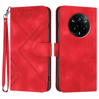 Line Pattern Skin Feel Leather Phone Case, For Realme 16T 5G, For Realme C100 4G, For Realme 15x 5G India / Realme C85 5G, For Realme P4 Pro 5G, For Realme P4 5G, For Realme 15T 5G, For Realme C71 India, For Realme 15 5G / Realme 15 Pro 5G             ...