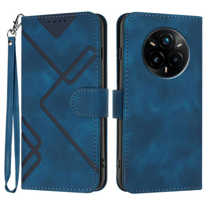 Line Pattern Skin Feel Leather Phone Case, For Realme 16T 5G, For Realme C100 4G, For Realme 15x 5G India / Realme C85 5G, For Realme P4 Pro 5G, For Realme P4 5G, For Realme 15T 5G, For Realme C71 India, For Realme 15 5G / Realme 15 Pro 5G             ...