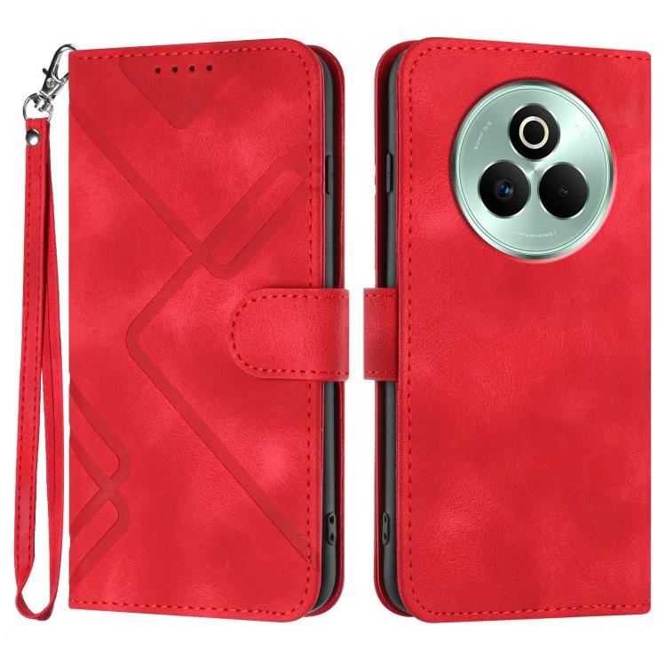 Line Pattern Skin Feel Leather Phone Case, For Realme 16T 5G, For Realme C100 4G, For Realme 15x 5G India / Realme C85 5G, For Realme P4 Pro 5G, For Realme P4 5G, For Realme 15T 5G, For Realme C71 India, For Realme 15 5G / Realme 15 Pro 5G             ...