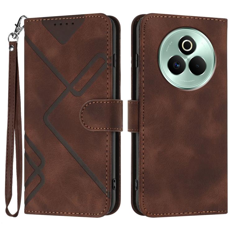 Line Pattern Skin Feel Leather Phone Case, For Realme 16T 5G, For Realme C100 4G, For Realme 15x 5G India / Realme C85 5G, For Realme P4 Pro 5G, For Realme P4 5G, For Realme 15T 5G, For Realme C71 India, For Realme 15 5G / Realme 15 Pro 5G             ...