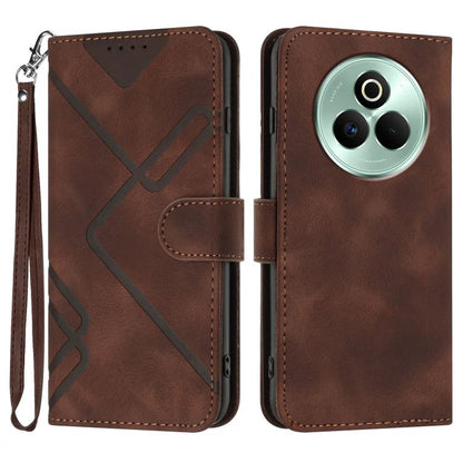 Line Pattern Skin Feel Leather Phone Case, For Realme 16T 5G, For Realme C100 4G, For Realme 15x 5G India / Realme C85 5G, For Realme P4 Pro 5G, For Realme P4 5G, For Realme 15T 5G, For Realme C71 India, For Realme 15 5G / Realme 15 Pro 5G             ...