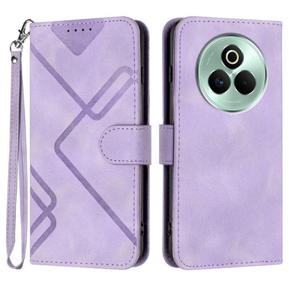 Line Pattern Skin Feel Leather Phone Case, For Realme 16T 5G, For Realme C100 4G, For Realme 15x 5G India / Realme C85 5G, For Realme P4 Pro 5G, For Realme P4 5G, For Realme 15T 5G, For Realme C71 India, For Realme 15 5G / Realme 15 Pro 5G             ...