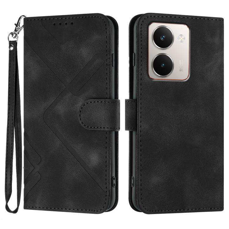 Line Pattern Skin Feel Leather Phone Case, For Realme 16T 5G, For Realme C100 4G, For Realme 15x 5G India / Realme C85 5G, For Realme P4 Pro 5G, For Realme P4 5G, For Realme 15T 5G, For Realme C71 India, For Realme 15 5G / Realme 15 Pro 5G             ...
