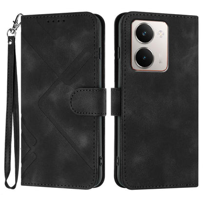 Line Pattern Skin Feel Leather Phone Case, For Realme 16T 5G, For Realme C100 4G, For Realme 15x 5G India / Realme C85 5G, For Realme P4 Pro 5G, For Realme P4 5G, For Realme 15T 5G, For Realme C71 India, For Realme 15 5G / Realme 15 Pro 5G             ...
