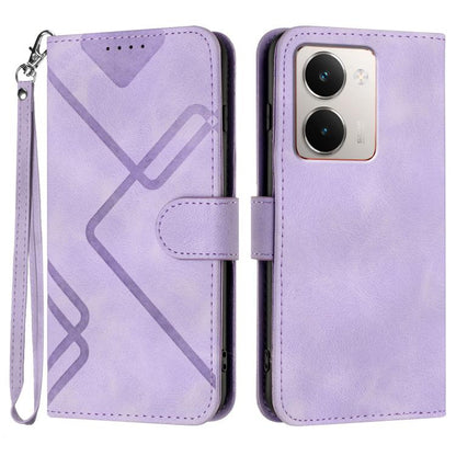 Line Pattern Skin Feel Leather Phone Case, For Realme 16T 5G, For Realme C100 4G, For Realme 15x 5G India / Realme C85 5G, For Realme P4 Pro 5G, For Realme P4 5G, For Realme 15T 5G, For Realme C71 India, For Realme 15 5G / Realme 15 Pro 5G             ...