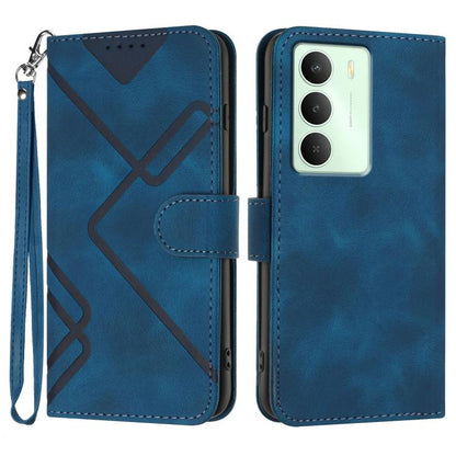 Line Pattern Skin Feel Leather Phone Case, For Realme 16T 5G, For Realme C100 4G, For Realme 15x 5G India / Realme C85 5G, For Realme P4 Pro 5G, For Realme P4 5G, For Realme 15T 5G, For Realme C71 India, For Realme 15 5G / Realme 15 Pro 5G             ...