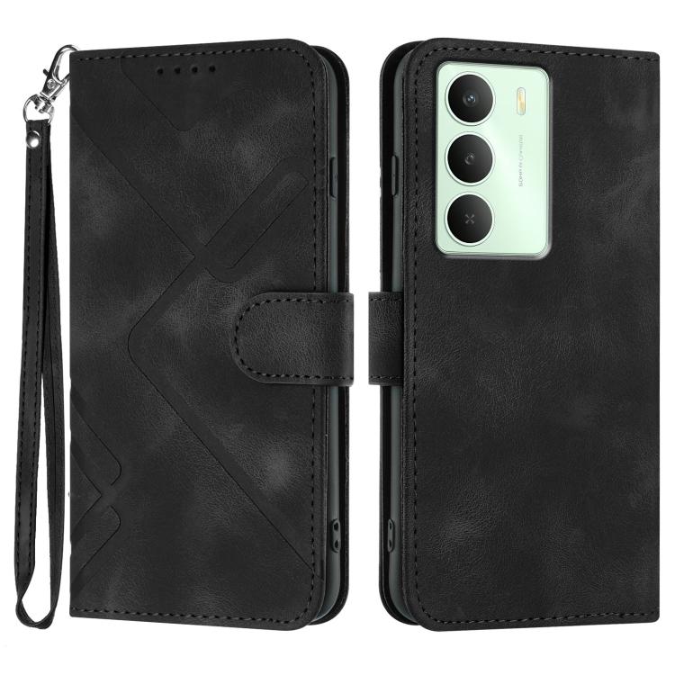 Line Pattern Skin Feel Leather Phone Case, For Realme 16T 5G, For Realme C100 4G, For Realme 15x 5G India / Realme C85 5G, For Realme P4 Pro 5G, For Realme P4 5G, For Realme 15T 5G, For Realme C71 India, For Realme 15 5G / Realme 15 Pro 5G             ...