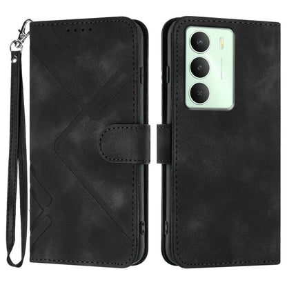 Line Pattern Skin Feel Leather Phone Case, For Realme 16T 5G, For Realme C100 4G, For Realme 15x 5G India / Realme C85 5G, For Realme P4 Pro 5G, For Realme P4 5G, For Realme 15T 5G, For Realme C71 India, For Realme 15 5G / Realme 15 Pro 5G             ...
