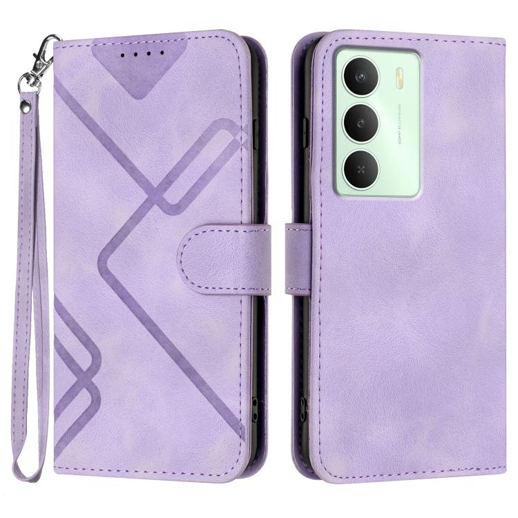 Line Pattern Skin Feel Leather Phone Case, For Realme 16T 5G, For Realme C100 4G, For Realme 15x 5G India / Realme C85 5G, For Realme P4 Pro 5G, For Realme P4 5G, For Realme 15T 5G, For Realme C71 India, For Realme 15 5G / Realme 15 Pro 5G             ...