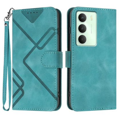Line Pattern Skin Feel Leather Phone Case, For Realme 16T 5G, For Realme C100 4G, For Realme 15x 5G India / Realme C85 5G, For Realme P4 Pro 5G, For Realme P4 5G, For Realme 15T 5G, For Realme C71 India, For Realme 15 5G / Realme 15 Pro 5G             ...
