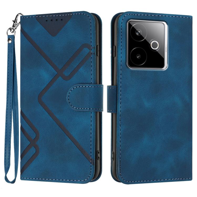 Line Pattern Skin Feel Leather Phone Case, For Realme 16T 5G, For Realme C100 4G, For Realme 15x 5G India / Realme C85 5G, For Realme P4 Pro 5G, For Realme P4 5G, For Realme 15T 5G, For Realme C71 India, For Realme 15 5G / Realme 15 Pro 5G             ...