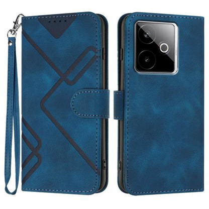 Line Pattern Skin Feel Leather Phone Case, For Realme 16T 5G, For Realme C100 4G, For Realme 15x 5G India / Realme C85 5G, For Realme P4 Pro 5G, For Realme P4 5G, For Realme 15T 5G, For Realme C71 India, For Realme 15 5G / Realme 15 Pro 5G             ...