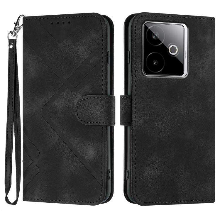Line Pattern Skin Feel Leather Phone Case, For Realme 16T 5G, For Realme C100 4G, For Realme 15x 5G India / Realme C85 5G, For Realme P4 Pro 5G, For Realme P4 5G, For Realme 15T 5G, For Realme C71 India, For Realme 15 5G / Realme 15 Pro 5G             ...