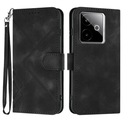 Line Pattern Skin Feel Leather Phone Case, For Realme 16T 5G, For Realme C100 4G, For Realme 15x 5G India / Realme C85 5G, For Realme P4 Pro 5G, For Realme P4 5G, For Realme 15T 5G, For Realme C71 India, For Realme 15 5G / Realme 15 Pro 5G             ...