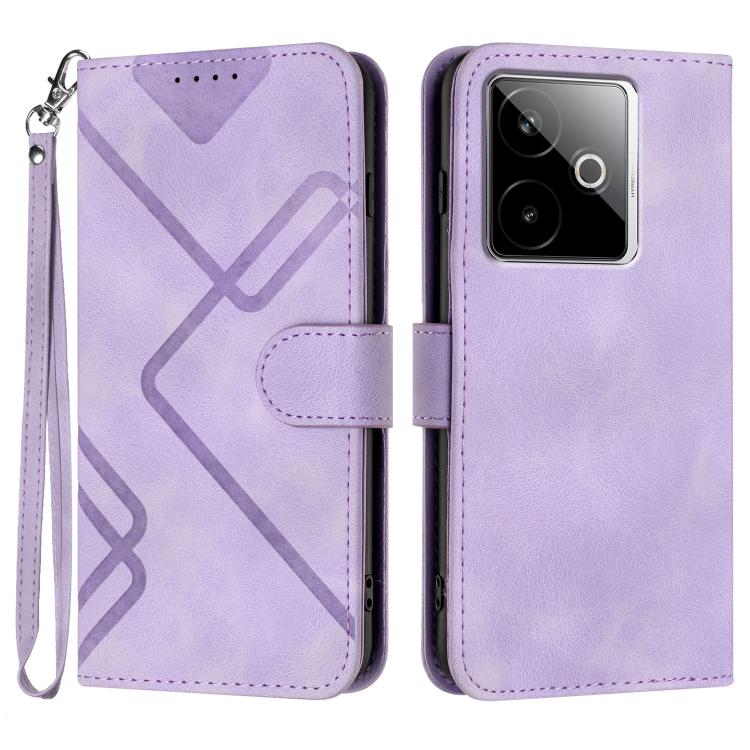 Line Pattern Skin Feel Leather Phone Case, For Realme 16T 5G, For Realme C100 4G, For Realme 15x 5G India / Realme C85 5G, For Realme P4 Pro 5G, For Realme P4 5G, For Realme 15T 5G, For Realme C71 India, For Realme 15 5G / Realme 15 Pro 5G             ...
