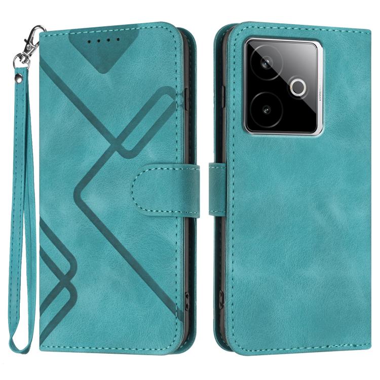 Line Pattern Skin Feel Leather Phone Case, For Realme 16T 5G, For Realme C100 4G, For Realme 15x 5G India / Realme C85 5G, For Realme P4 Pro 5G, For Realme P4 5G, For Realme 15T 5G, For Realme C71 India, For Realme 15 5G / Realme 15 Pro 5G             ...