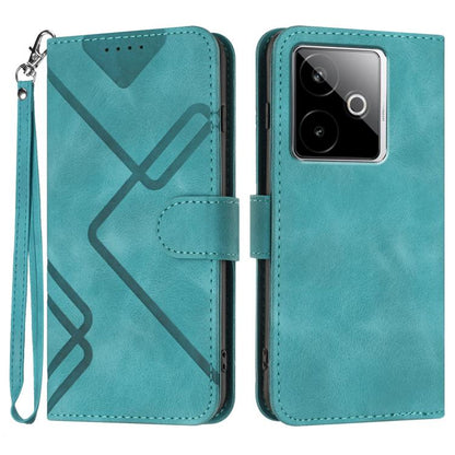 Line Pattern Skin Feel Leather Phone Case, For Realme 16T 5G, For Realme C100 4G, For Realme 15x 5G India / Realme C85 5G, For Realme P4 Pro 5G, For Realme P4 5G, For Realme 15T 5G, For Realme C71 India, For Realme 15 5G / Realme 15 Pro 5G             ...