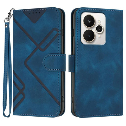 Line Pattern Skin Feel Leather Phone Case, For Realme 16T 5G, For Realme C100 4G, For Realme 15x 5G India / Realme C85 5G, For Realme P4 Pro 5G, For Realme P4 5G, For Realme 15T 5G, For Realme C71 India, For Realme 15 5G / Realme 15 Pro 5G             ...
