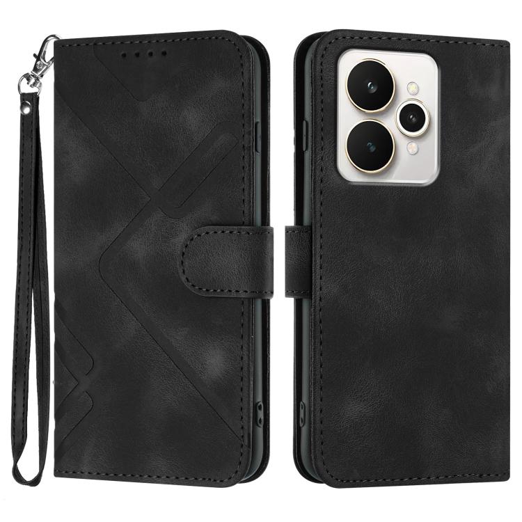 Line Pattern Skin Feel Leather Phone Case, For Realme 16T 5G, For Realme C100 4G, For Realme 15x 5G India / Realme C85 5G, For Realme P4 Pro 5G, For Realme P4 5G, For Realme 15T 5G, For Realme C71 India, For Realme 15 5G / Realme 15 Pro 5G             ...