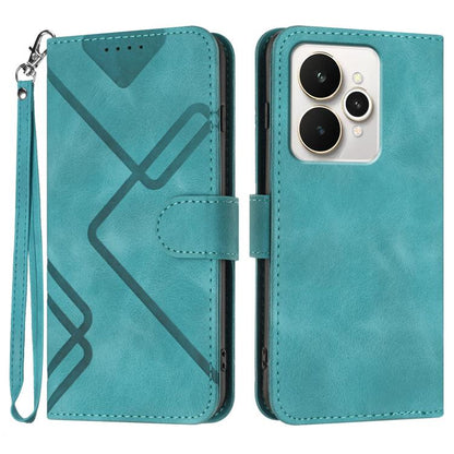 Line Pattern Skin Feel Leather Phone Case, For Realme 16T 5G, For Realme C100 4G, For Realme 15x 5G India / Realme C85 5G, For Realme P4 Pro 5G, For Realme P4 5G, For Realme 15T 5G, For Realme C71 India, For Realme 15 5G / Realme 15 Pro 5G             ...