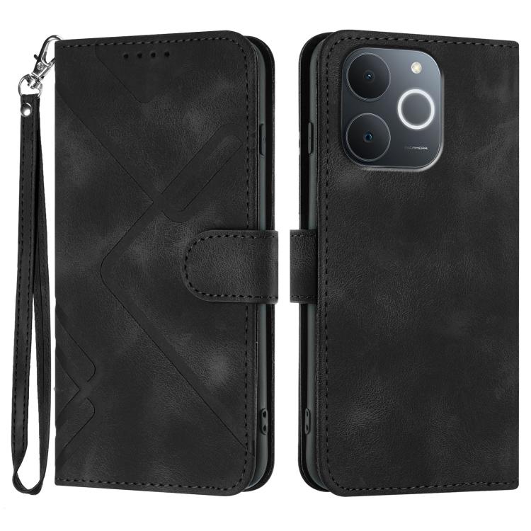Line Pattern Skin Feel Leather Phone Case, For Realme 16T 5G, For Realme C100 4G, For Realme 15x 5G India / Realme C85 5G, For Realme P4 Pro 5G, For Realme P4 5G, For Realme 15T 5G, For Realme C71 India, For Realme 15 5G / Realme 15 Pro 5G             ...