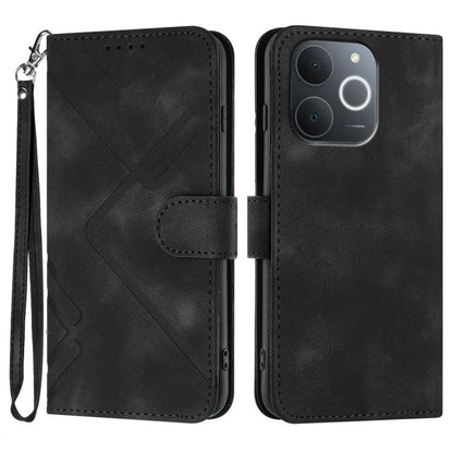 Line Pattern Skin Feel Leather Phone Case, For Realme 16T 5G, For Realme C100 4G, For Realme 15x 5G India / Realme C85 5G, For Realme P4 Pro 5G, For Realme P4 5G, For Realme 15T 5G, For Realme C71 India, For Realme 15 5G / Realme 15 Pro 5G             ...