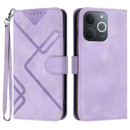 Line Pattern Skin Feel Leather Phone Case, For Realme 16T 5G, For Realme C100 4G, For Realme 15x 5G India / Realme C85 5G, For Realme P4 Pro 5G, For Realme P4 5G, For Realme 15T 5G, For Realme C71 India, For Realme 15 5G / Realme 15 Pro 5G             ...