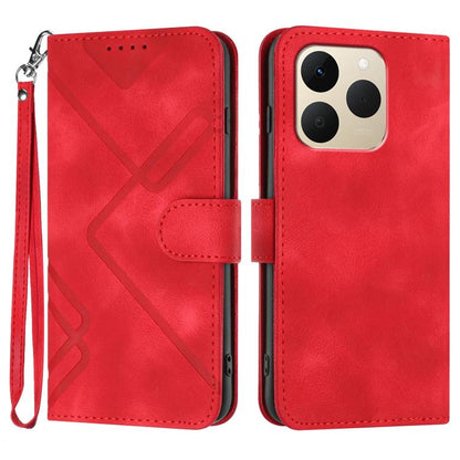 Line Pattern Skin Feel Leather Phone Case, For Realme 16T 5G, For Realme C100 4G, For Realme 15x 5G India / Realme C85 5G, For Realme P4 Pro 5G, For Realme P4 5G, For Realme 15T 5G, For Realme C71 India, For Realme 15 5G / Realme 15 Pro 5G             ...