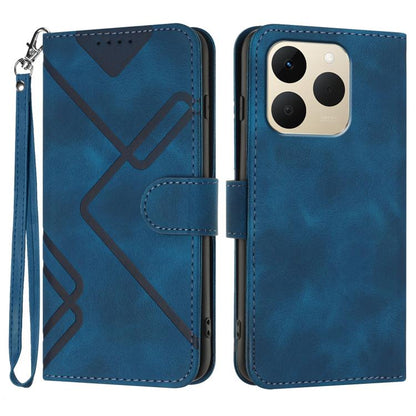 Line Pattern Skin Feel Leather Phone Case, For Realme 16T 5G, For Realme C100 4G, For Realme 15x 5G India / Realme C85 5G, For Realme P4 Pro 5G, For Realme P4 5G, For Realme 15T 5G, For Realme C71 India, For Realme 15 5G / Realme 15 Pro 5G             ...