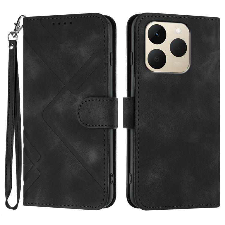 Line Pattern Skin Feel Leather Phone Case, For Realme 16T 5G, For Realme C100 4G, For Realme 15x 5G India / Realme C85 5G, For Realme P4 Pro 5G, For Realme P4 5G, For Realme 15T 5G, For Realme C71 India, For Realme 15 5G / Realme 15 Pro 5G             ...