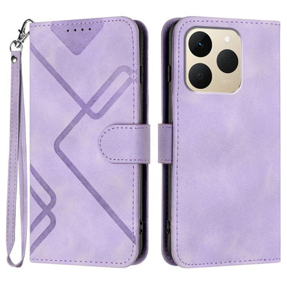 Line Pattern Skin Feel Leather Phone Case, For Realme 16T 5G, For Realme C100 4G, For Realme 15x 5G India / Realme C85 5G, For Realme P4 Pro 5G, For Realme P4 5G, For Realme 15T 5G, For Realme C71 India, For Realme 15 5G / Realme 15 Pro 5G             ...