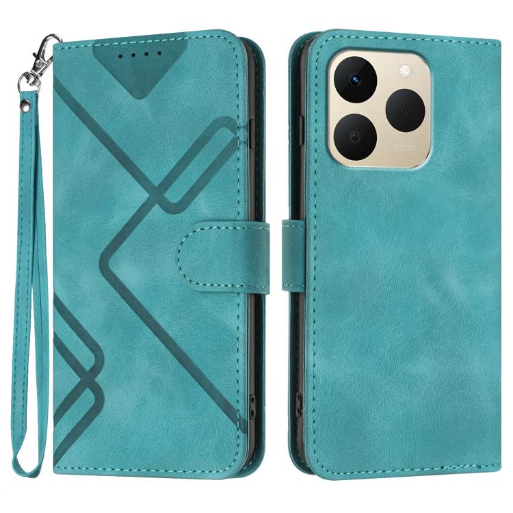Line Pattern Skin Feel Leather Phone Case, For Realme 16T 5G, For Realme C100 4G, For Realme 15x 5G India / Realme C85 5G, For Realme P4 Pro 5G, For Realme P4 5G, For Realme 15T 5G, For Realme C71 India, For Realme 15 5G / Realme 15 Pro 5G             ...