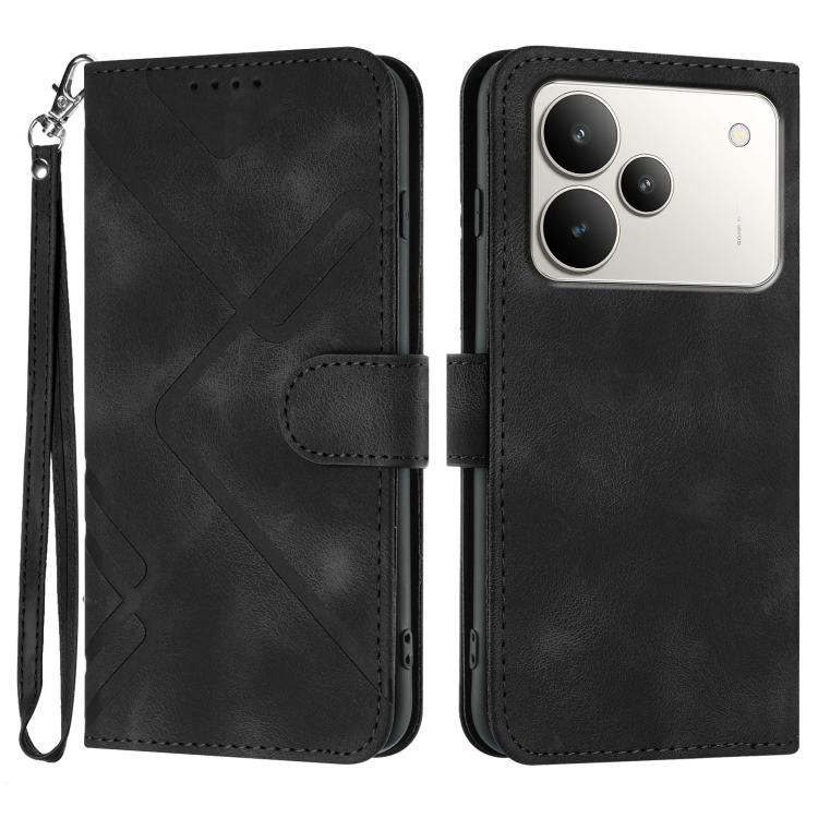 Line Pattern Skin Feel Leather Phone Case, For Realme 16T 5G, For Realme C100 4G, For Realme 15x 5G India / Realme C85 5G, For Realme P4 Pro 5G, For Realme P4 5G, For Realme 15T 5G, For Realme C71 India, For Realme 15 5G / Realme 15 Pro 5G             ...