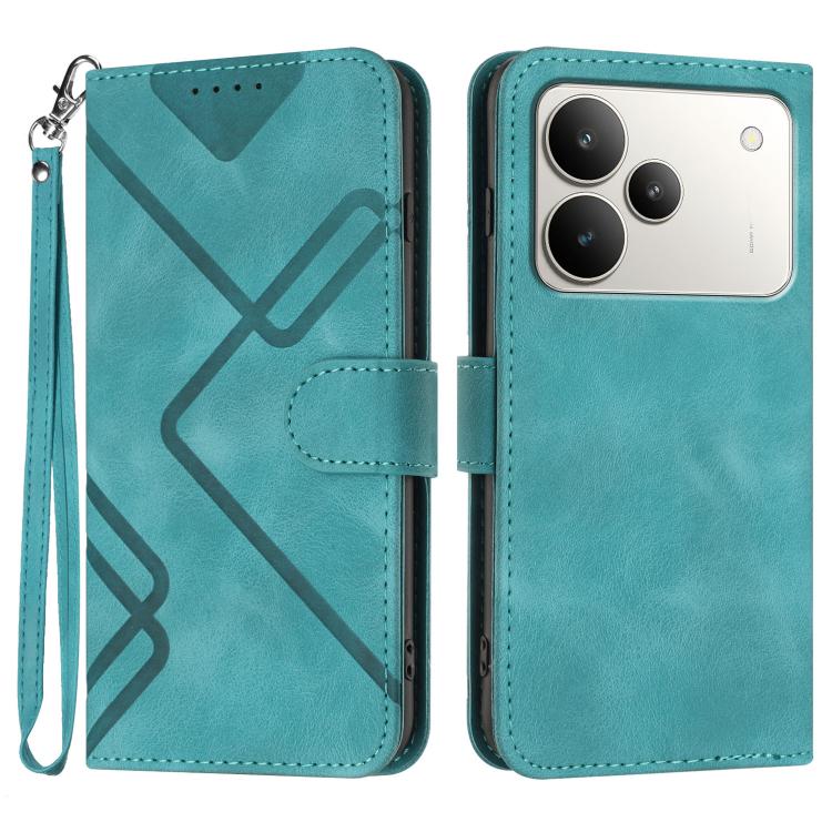 Line Pattern Skin Feel Leather Phone Case, For Realme 16T 5G, For Realme C100 4G, For Realme 15x 5G India / Realme C85 5G, For Realme P4 Pro 5G, For Realme P4 5G, For Realme 15T 5G, For Realme C71 India, For Realme 15 5G / Realme 15 Pro 5G             ...