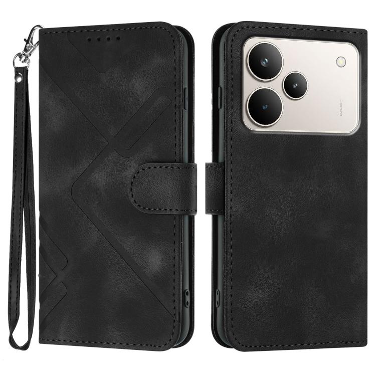 Line Pattern Skin Feel Leather Phone Case, For Realme 16T 5G, For Realme C100 4G, For Realme 15x 5G India / Realme C85 5G, For Realme P4 Pro 5G, For Realme P4 5G, For Realme 15T 5G, For Realme C71 India, For Realme 15 5G / Realme 15 Pro 5G             ...