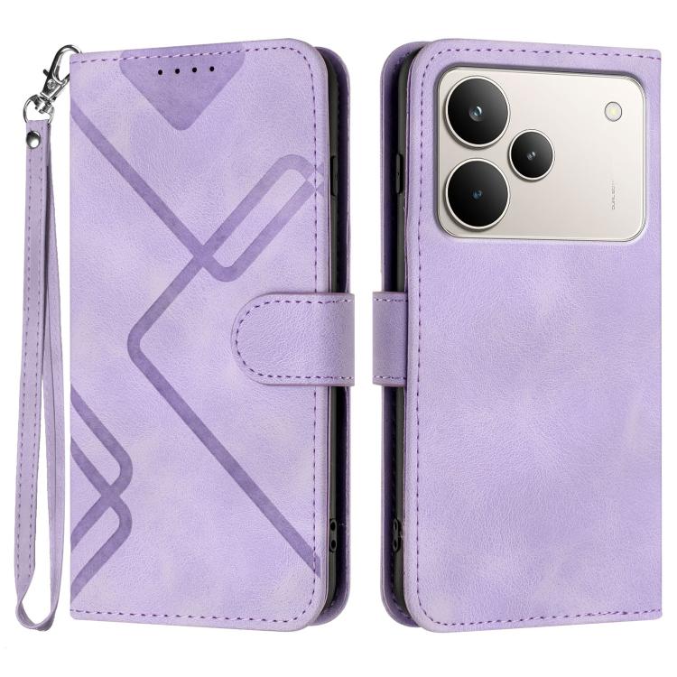 Line Pattern Skin Feel Leather Phone Case, For Realme 16T 5G, For Realme C100 4G, For Realme 15x 5G India / Realme C85 5G, For Realme P4 Pro 5G, For Realme P4 5G, For Realme 15T 5G, For Realme C71 India, For Realme 15 5G / Realme 15 Pro 5G             ...