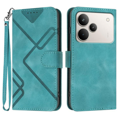 Line Pattern Skin Feel Leather Phone Case, For Realme 16T 5G, For Realme C100 4G, For Realme 15x 5G India / Realme C85 5G, For Realme P4 Pro 5G, For Realme P4 5G, For Realme 15T 5G, For Realme C71 India, For Realme 15 5G / Realme 15 Pro 5G             ...