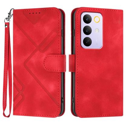 Line Pattern Skin Feel Leather Phone Case, For Realme 16T 5G, For Realme C100 4G, For Realme 15x 5G India / Realme C85 5G, For Realme P4 Pro 5G, For Realme P4 5G, For Realme 15T 5G, For Realme C71 India, For Realme 15 5G / Realme 15 Pro 5G             ...