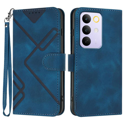 Line Pattern Skin Feel Leather Phone Case, For Realme 16T 5G, For Realme C100 4G, For Realme 15x 5G India / Realme C85 5G, For Realme P4 Pro 5G, For Realme P4 5G, For Realme 15T 5G, For Realme C71 India, For Realme 15 5G / Realme 15 Pro 5G             ...