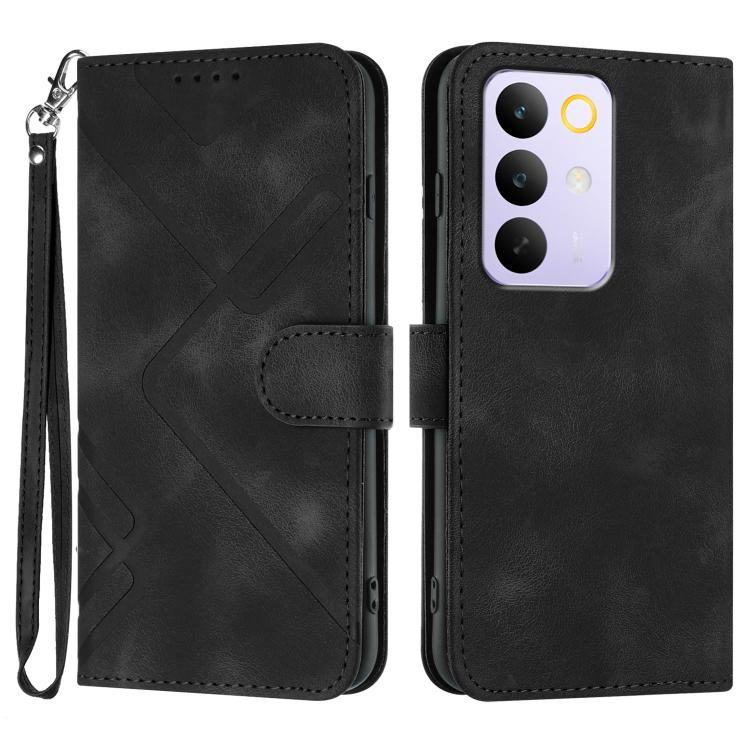 Line Pattern Skin Feel Leather Phone Case, For Realme 16T 5G, For Realme C100 4G, For Realme 15x 5G India / Realme C85 5G, For Realme P4 Pro 5G, For Realme P4 5G, For Realme 15T 5G, For Realme C71 India, For Realme 15 5G / Realme 15 Pro 5G             ...